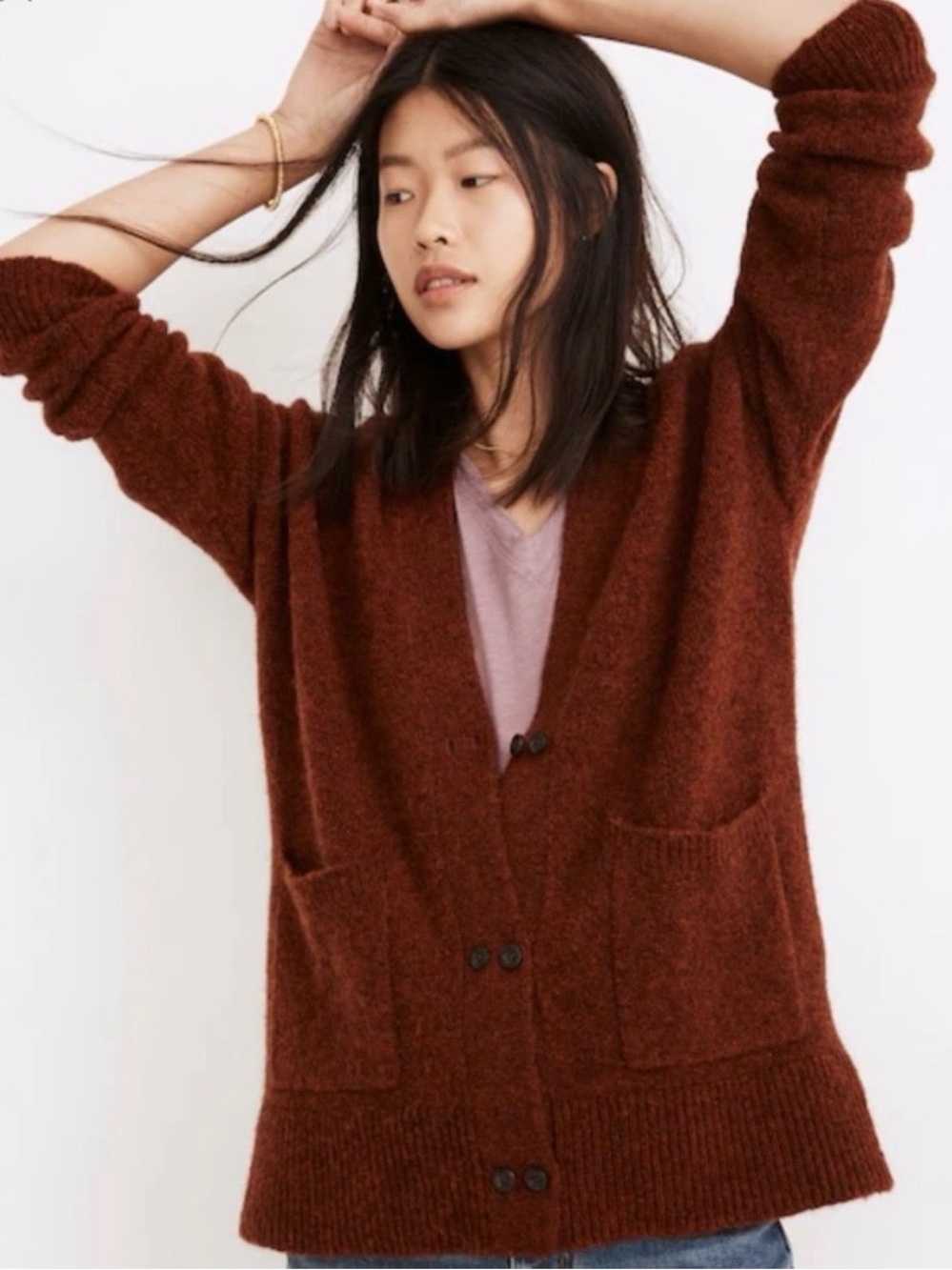 Madewell Allston Double-Button Cardigan Sweater - L